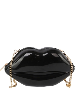 Lips Clutch Crossbody Bag LGZ099 BLACK